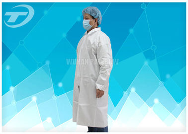 White Lab Disposable Medical & Waterproof PE Visitor Coat 125 x 150cm